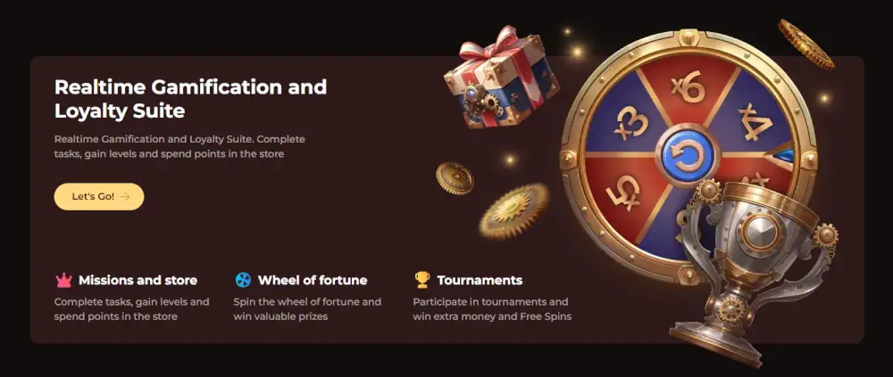 Vinci Spin zestaw gamifikacji w czasie rzeczywistym z ko艂em fortuny i nagrodami lojalno艣ciowymi